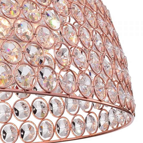 PENDENTE BELLS COBRE E TRANSP (D)50CM (A)19.5CM 6XG9 240W - PD009L - 3