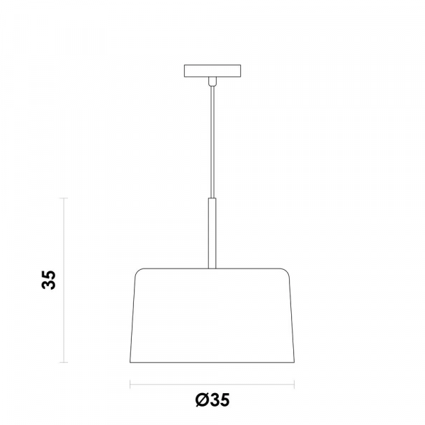 PENDENTE BOT BRANCO E NICKEL (D)35CM (A)35CM 1X40W E27 - 1