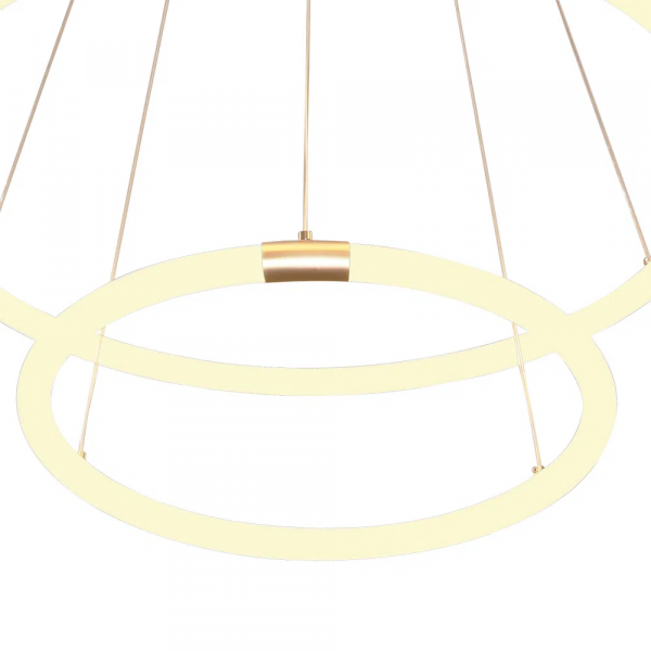 PENDENTE CIRCOLO FRENCH GOLD E BRANCO (D)60CM 1X43,2W 3000K 2160LM - BB022 - 3