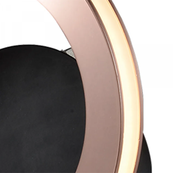 ARANDELA GINGA ROSE GOLD E PRETO E PRETO (C)17CM (L)10.5CM (A)17CM 1X6W 3000K 300LM - BB015 - 2