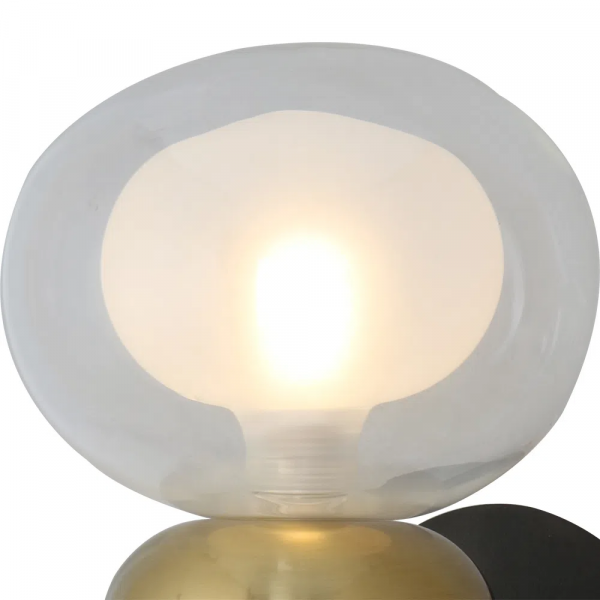 ARANDELA GUARANA BRONZE E PRETO E TRANSPARENTE (C)13.4CM (L)20.8CM (A)19.5CM 1XG9 5W - HC006 - 3