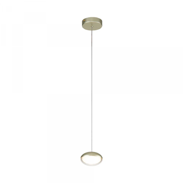 PENDENTE LUDIQUE DOURADO E TRANSPARENTE E BRANCO (D)10CM (A)6CM 1X5W 3000K - EG006
