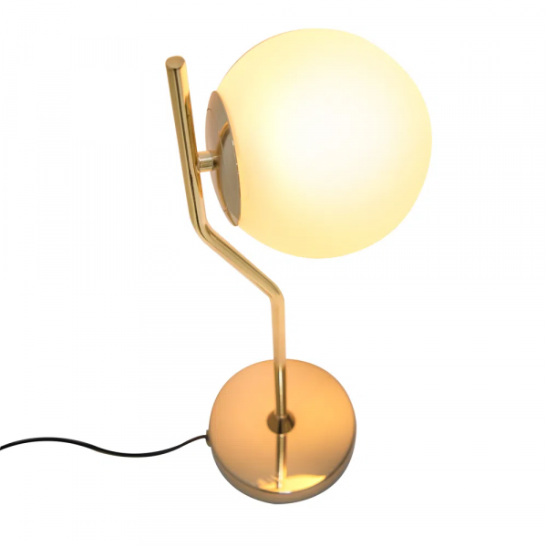 ABAJUR VIVA DOURADO E BRANCO (D)17CM (A)49CM 1XE27 BOLINHA 5W - SQ007 - 4