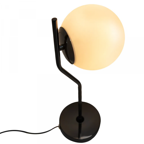 ABAJUR VIVA CROMO NEGRO E BRANCO (D)17CM (A)49CM 1XE27 BOLINHA 5W - SQ007B - 4