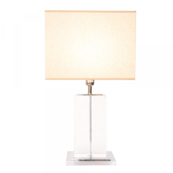 BASE PARA ABAJUR CLASSIC CROMADO E TRANSPARENTE (C)22.8CM (L)15.2CM (A)42.8CM 1XE27 40W - XL1115 - 4