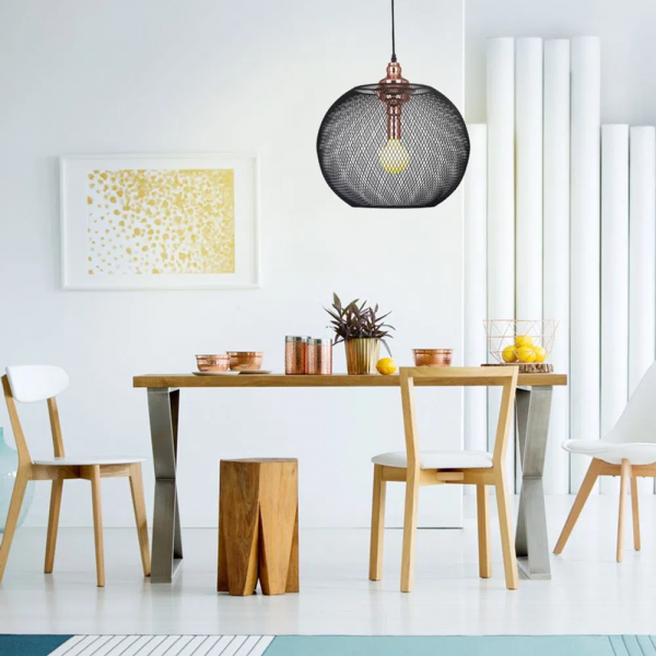 PENDENTE COPPER COBRE E PRETO (D)50CM (A)48CM 1XE27 40W - XN005 - 5