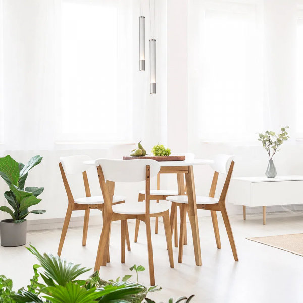 PENDENTE ÁGUA NICKEL TRANSP E BRANCO (D)4.5CM (A)38.5CM 1X7W 3000K 400LM - RE015S - 5