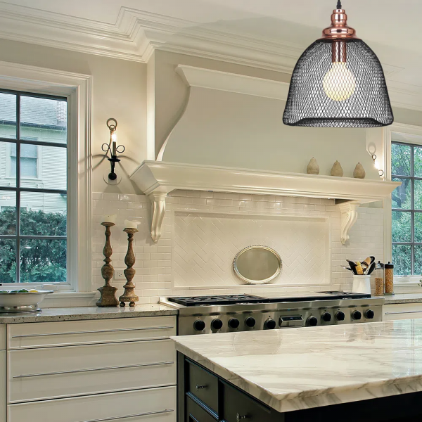 PENDENTE COPPER COBRE E PRETO (D)32CM (A)35CM 1XE27 40W - XN001 - 5