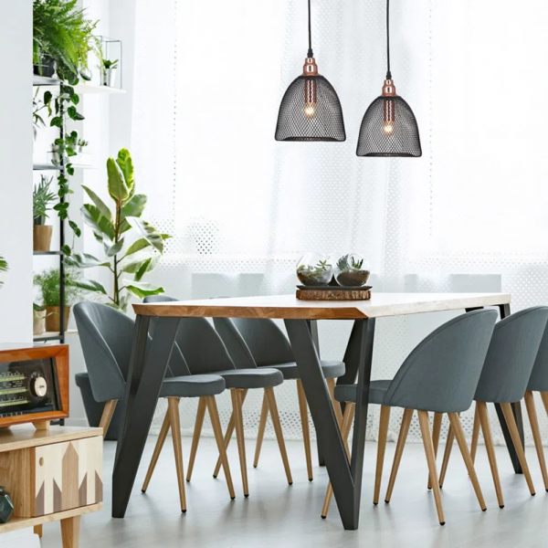 PENDENTE COPPER COBRE E PRETO (D)18CM (A)23CM 1XE27 40W - XN002 - 4