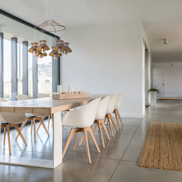 PENDENTE CORDEL DOURADO E BRANCO (C)60CM (L)60CM (A)13CM 6X5W + 6X2W 2700K - CD008 - 4