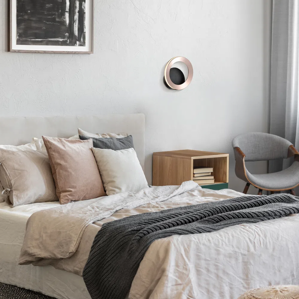 ARANDELA GINGA ROSE GOLD E PRETO E PRETO (C)17CM (L)10.5CM (A)17CM 1X6W 3000K 300LM - BB015 - 4