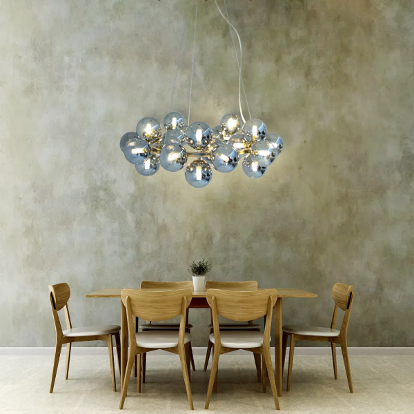 PENDENTE HALO NIQUELADO E CROMADO (D)69.5CM (A)24CM 25XG9 125W - PENDENTE HALO NIQUELADO E CROMADO (D)69.5CM (A)24CM 25XG9 125W - 4