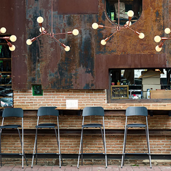 PENDENTE LEBLON ROSE GOLD (D)60CM (A)118CM 5XE27 200W - RM001R - 4