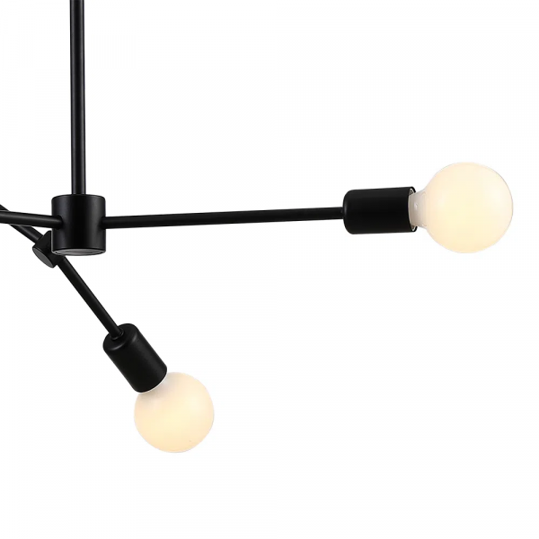 PENDENTE LEBLON PRETO (D)60CM (A)118CM 5XE27 200W - RM001B - 4