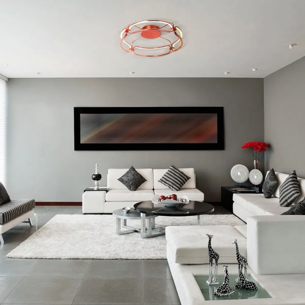 PLAFON DE SOBREPOR LÚMINA ROSE GOLD (D)60CM (A)17CM 1X45W 3000K 2250LM - BB016LE - 4