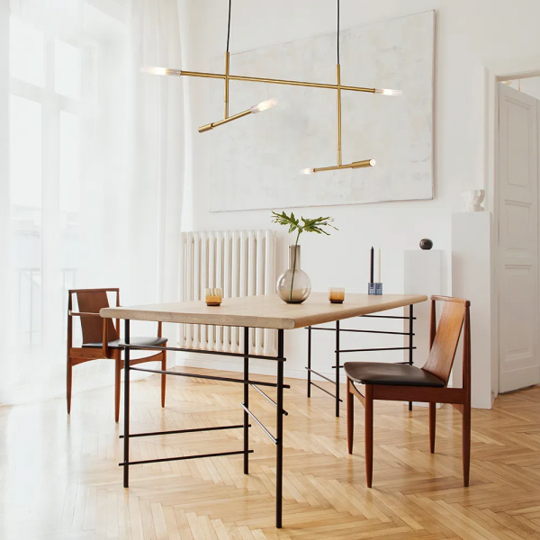 PENDENTE MALAGUETA DOURADO E BRANCO (C)72CM (L)112CM (A)43CM 4XG9 40W - GR002 - 4