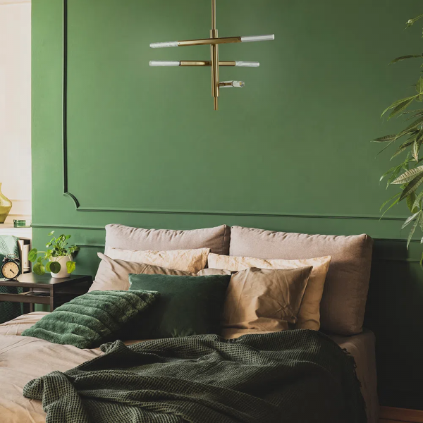 PENDENTE PÉTRA DOURADO E TRANSPARENTE (D)54CM (A)31CM 3X6W 3000K 900LM - OC009 - 4