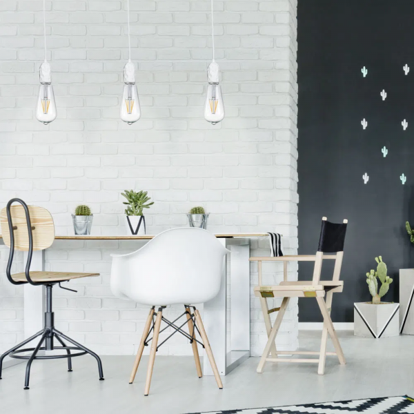 PENDENTE PLOT D 5CM X 9CM 1XE27 127V / 220V BRANCO - CH001B - 4