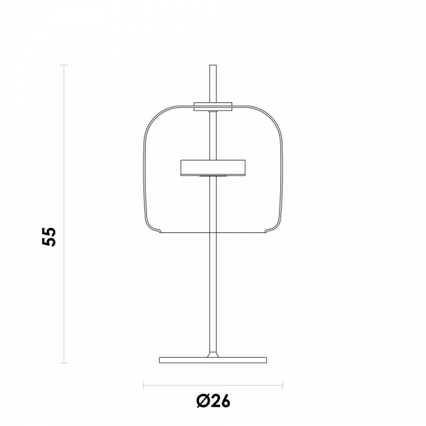 ABAJUR MIA DOURADO E TRANSPARENTE (D)26CM (A)56CM 1X1W 3000K 300LM LED - 5