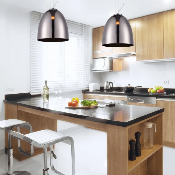 PENDENTE SONG D 33CM X 34CM 1XE27 127V / 220V CROMADO - OD019C - 4