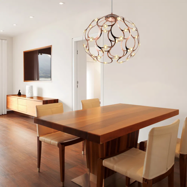 PENDENTE SPHER D 55CM X 45CM 40 X LED 0,8W 127V / 220V ROSE E TRANSP - BB002L - 3