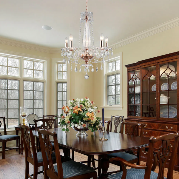 PENDENTE TYENE ROSE GOLD E TRANSPARENTE (D)54CM (A)63CM 5XE14 200W - JF305 - 4