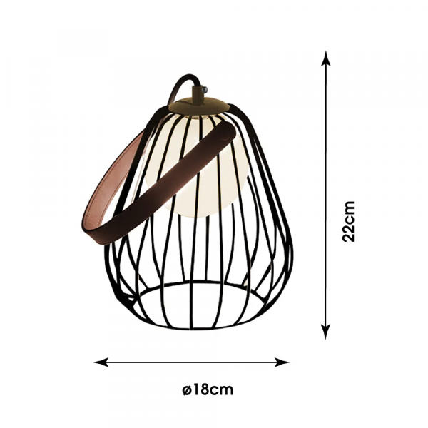 ABAJUR LAMP DOURADO E PRETO E BRANCO (D)18CM (A)22CM 1XG9 40W - ML001B - 3