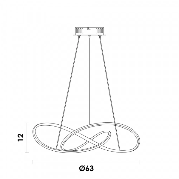 PENDENTE ATOM ROSE GOLD (D)63CM (A)15CM 1X36W 3000K 1188LM LED - 5