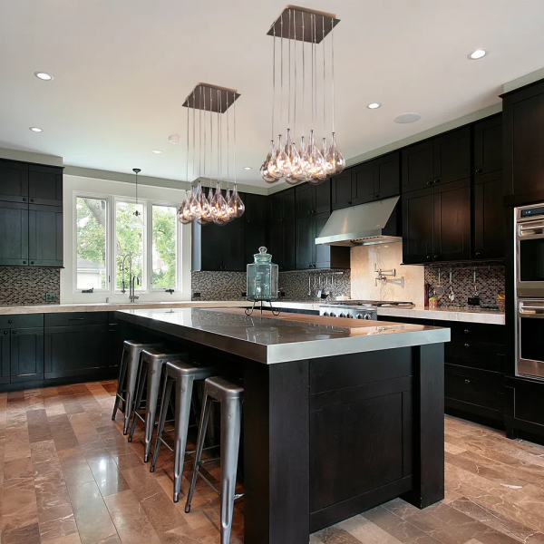 PENDENTE DROP CROMADO E TRANSPARENTE (C)31CM (L)31CM (A)21CM 9XG4 180W - HO1370B - 4