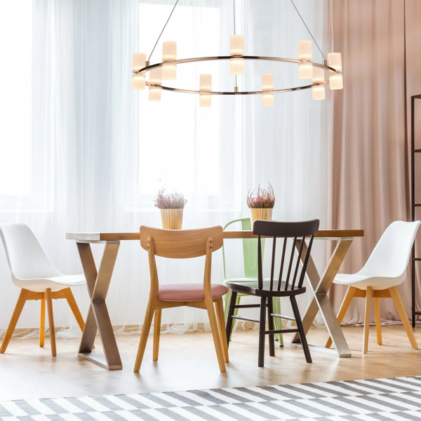 PENDENTE CANDEL DOURADO E BRANCO (D)62CM (A)10.5CM 18X2W 3000K 2880LM - JJ001 - 5