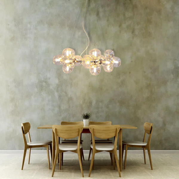 PENDENTE HALO DOURADO E CONHAQUE (D)69.5CM (A)24CM 25XG9 125W - PENDENTE HALO DOURADO E CONHAQUE (D)69.5CM (A)24CM 25XG9 125W - 5