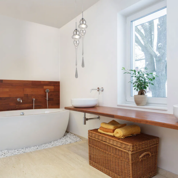 PENDENTE ORGANIKA CROMADO E TRANSPARENTE (D)13.5CM (A)65CM 1XE14 40W - KB001C - 5