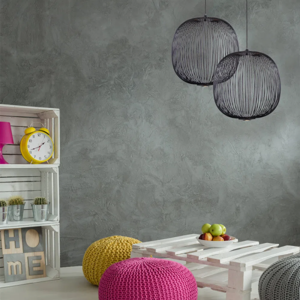 PENDENTE ARAL PRETO (D)53CM (A)55CM 2X4W 3000K 900LM - KE006B - 5