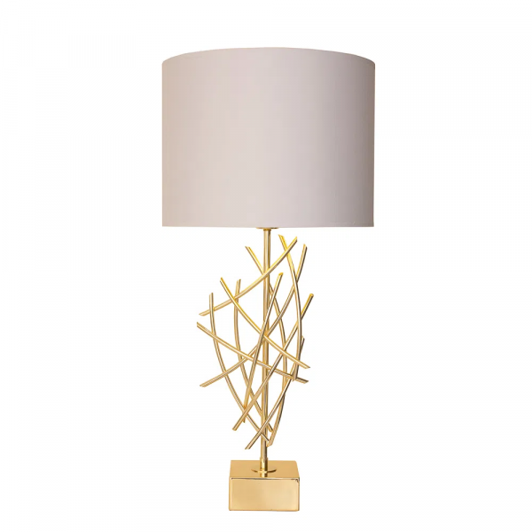 BASE PARA ABAJUR VENETO DOURADO (C)23CM (L)13CM (A)55CM 1XE27 40W - MI002 - 4