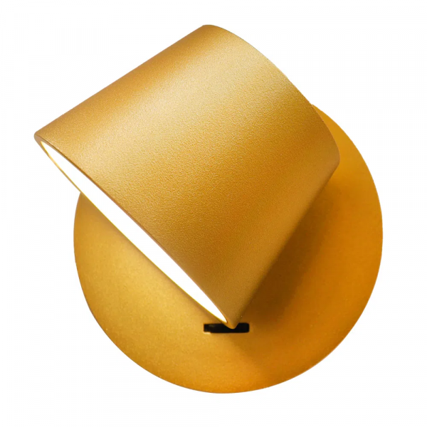 ARANDELA MEERA DOURADO E BRANCO (D)12CM (A)12CM 1X6W 3000K 240LM - ARANDELA MEERA DOURADO E BRANCO (D)12CM (A)12CM 1X6W 3000K 240LM - 4