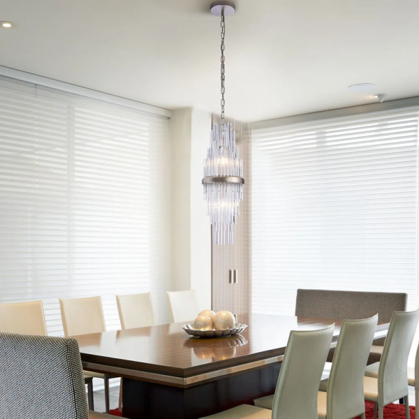 PENDENTE SANSA DOURADO E TRANSPARENTE (D)20.5CM (A)55CM 2XE14 80W - MR007 - 4