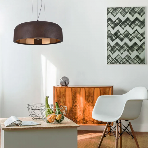 PENDENTE CLUB D 48CM X 18CM 1XE27 127V / 220V COBRE E NATURAL - OD001MC - 5