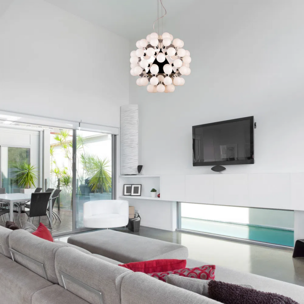 PENDENTE DIO CROMADO (D)80CM (A)75CM 60XE27 420W - RE009 - 4