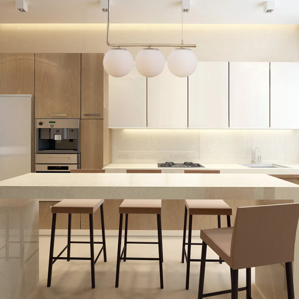 PENDENTE PETIT POA DOURADO E BRANCO (C)60CM (L)15CM (A)27CM 3XE27 BOLINHA 15W - SQ001 - 4