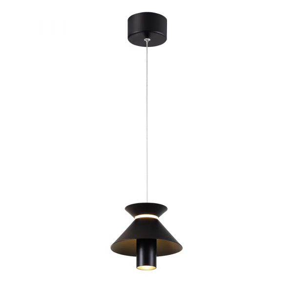 PENDENTE CORDEL PRETO (D)15CM (A)13CM 5W + 2W 2700K 350LM - CD013