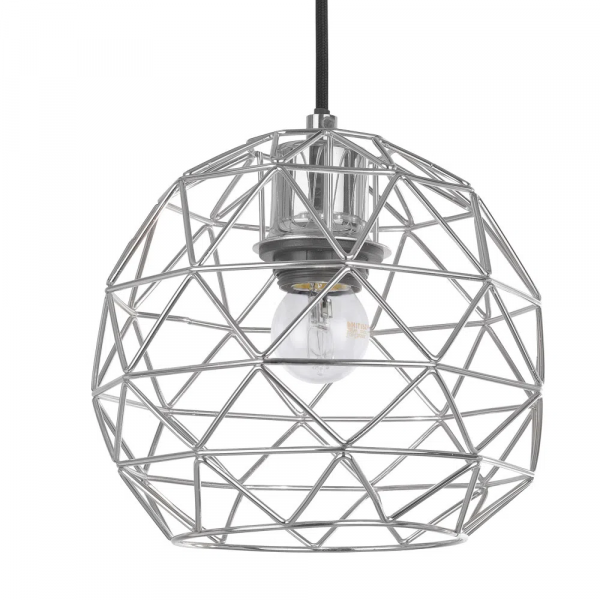 PENDENTE ARAMI D 20CM X 18CM 1XE27 127V / 220V CROMADO - CI004C - 4