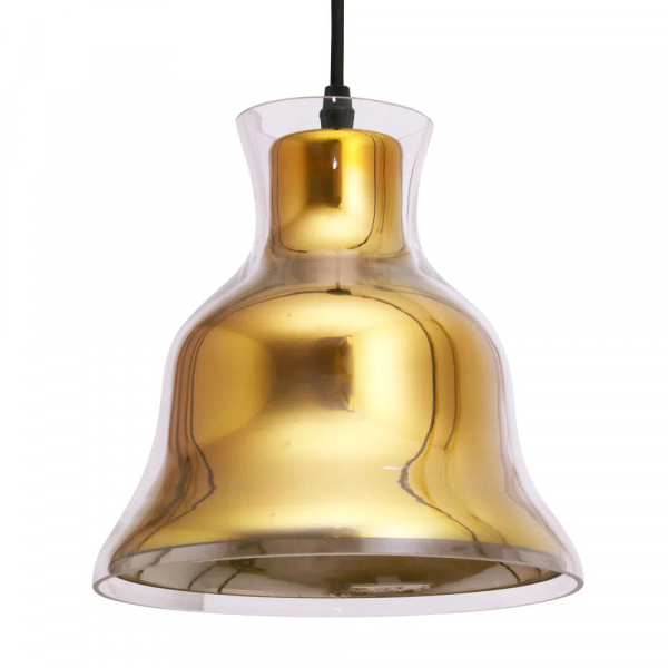 PENDENTE BULE D 21CM X 21.5CM 1XE27 127V / 220V DOURADO E TRANSP - DA007B - 4