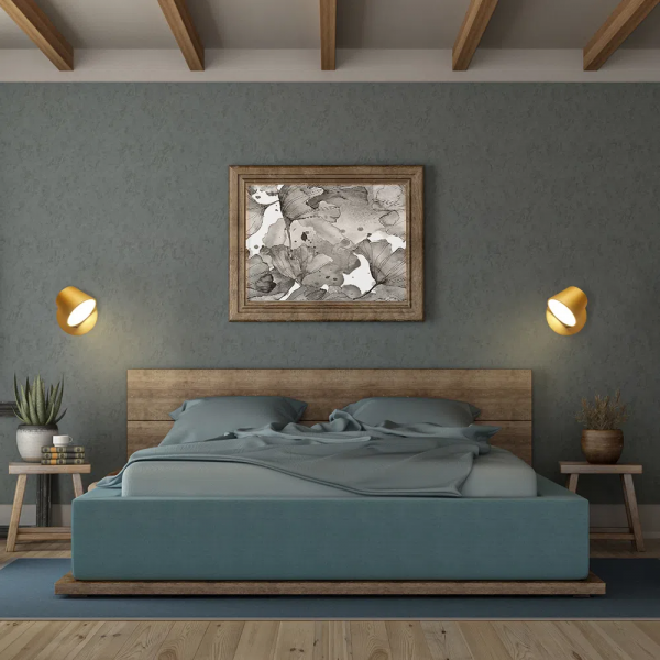 ARANDELA MEERA DOURADO E BRANCO (D)12CM (A)12CM 1X6W 3000K 240LM - ARANDELA MEERA DOURADO E BRANCO (D)12CM (A)12CM 1X6W 3000K 240LM - 6