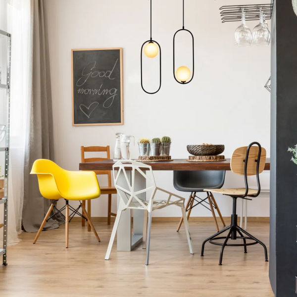 PENDENTE GUDE PRETO (D)17CM (A)47CM 5X5W G9 - 5