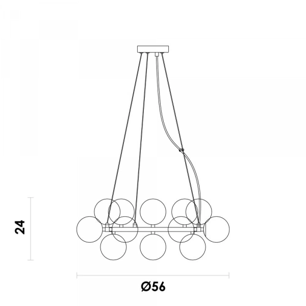 PENDENTE HALO NIQUELADO E CROMADO (D)56CM (A)24CM 15XG9 75W - PENDENTE HALO NIQUELADO E CROMADO (D)56CM (A)24CM 15XG9 75W - 4