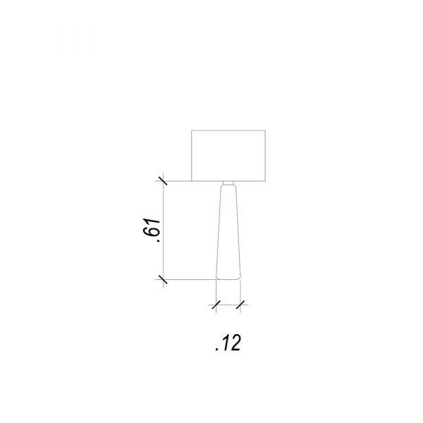 BASE PARA ABAJUR CLASSIC CROMADO E TRANSPARENTE (D)12CM (A)61CM 1XE27 40W - XL1152 - 6