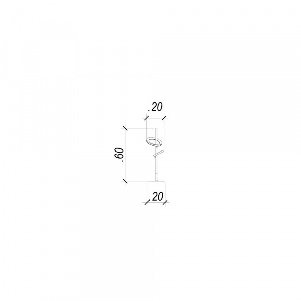 ABAJUR GINGA ROSE GOLD E PRETO (D)20CM (A)60CM 4,3W + 6,1W 3000K 520LM - BB013 - 6