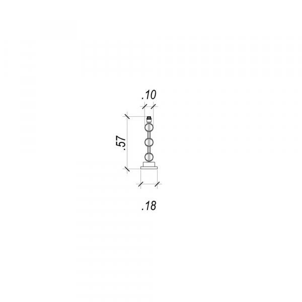 BASE PARA ABAJUR VENETO DOURADO E MARROM (D)18CM (A)57.5CM 1XE27 40W - MI005 - 5