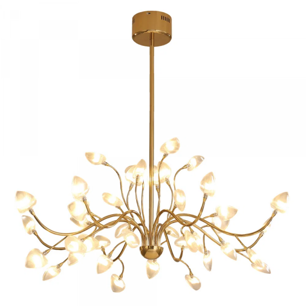 PENDENTE TSUKI BRONZE E TRANSPARENTE (D)97CM (A)48CM 40X1.5W 3000K 6000LM - BB009L