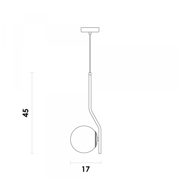 PENDENTE VIVA DOURADO E BRANCO (D)16CM (A)45CM 1XE27 BOLINHA 5W - SQ006 - 7